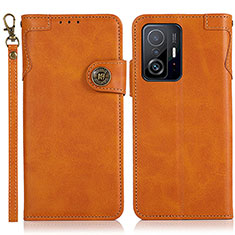 Funda de Cuero Cartera con Soporte Carcasa K09Z para Xiaomi Mi 11T 5G Marron