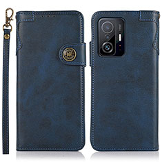 Funda de Cuero Cartera con Soporte Carcasa K09Z para Xiaomi Mi 11T Pro 5G Azul