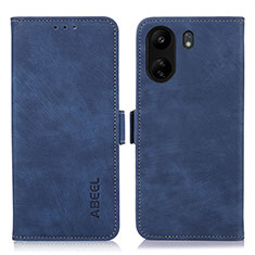 Funda de Cuero Cartera con Soporte Carcasa K09Z para Xiaomi Poco C65 Azul