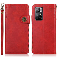 Funda de Cuero Cartera con Soporte Carcasa K09Z para Xiaomi Poco M4 Pro 5G Rojo