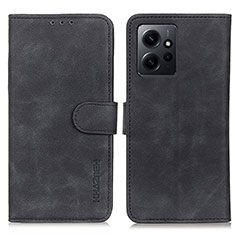 Funda de Cuero Cartera con Soporte Carcasa K09Z para Xiaomi Redmi Note 12 4G Negro