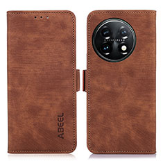 Funda de Cuero Cartera con Soporte Carcasa K10Z para OnePlus 11 5G Marron