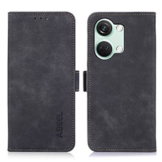 Funda de Cuero Cartera con Soporte Carcasa K10Z para OnePlus Ace 2V 5G Negro