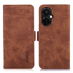 Funda de Cuero Cartera con Soporte Carcasa K10Z para OnePlus Nord CE 3 5G Marron