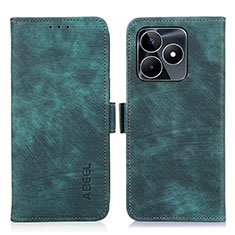 Funda de Cuero Cartera con Soporte Carcasa K10Z para Realme C53 India Verde