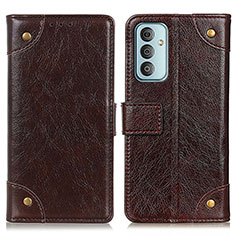 Funda de Cuero Cartera con Soporte Carcasa KZ6 para Samsung Galaxy F23 5G Marron