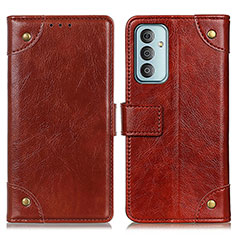 Funda de Cuero Cartera con Soporte Carcasa KZ6 para Samsung Galaxy F23 5G Marron Claro