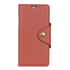 Funda de Cuero Cartera con Soporte Carcasa L01 para Alcatel 1 Marron