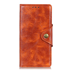 Funda de Cuero Cartera con Soporte Carcasa L01 para Alcatel 1C (2019) Naranja