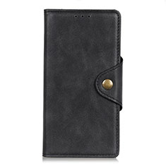 Funda de Cuero Cartera con Soporte Carcasa L01 para Alcatel 3 (2019) Negro