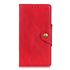 Funda de Cuero Cartera con Soporte Carcasa L01 para Alcatel 3 (2019) Rojo