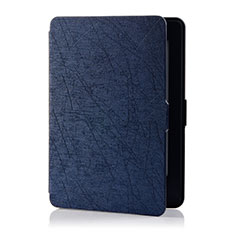 Funda de Cuero Cartera con Soporte Carcasa L01 para Amazon Kindle 6 inch Azul