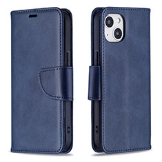 Funda de Cuero Cartera con Soporte Carcasa L01 para Apple iPhone 13 Azul