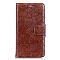 Funda de Cuero Cartera con Soporte Carcasa L01 para Asus Zenfone 5 Lite ZC600KL Marron