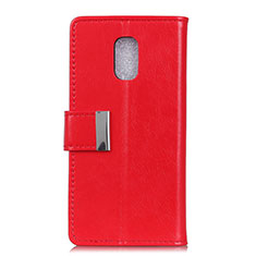 Funda de Cuero Cartera con Soporte Carcasa L01 para Asus ZenFone V500KL Rojo