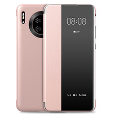 Funda de Cuero Cartera con Soporte Carcasa L01 para Huawei Mate 30 5G Oro Rosa