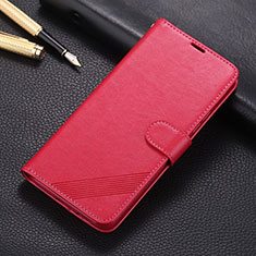 Funda de Cuero Cartera con Soporte Carcasa L01 para Huawei Nova 6 SE Rojo