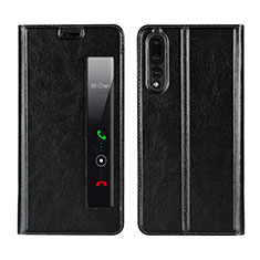 Funda de Cuero Cartera con Soporte Carcasa L01 para Huawei P20 Pro Negro