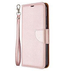 Funda de Cuero Cartera con Soporte Carcasa L01 para Huawei P40 Lite E Oro Rosa