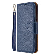 Funda de Cuero Cartera con Soporte Carcasa L01 para Huawei Y7p Azul