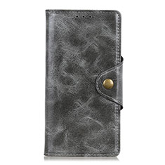 Funda de Cuero Cartera con Soporte Carcasa L01 para Huawei Y8p Gris