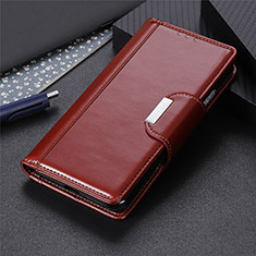 Funda de Cuero Cartera con Soporte Carcasa L01 para LG Velvet 4G Marron