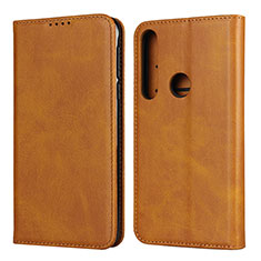 Funda de Cuero Cartera con Soporte Carcasa L01 para Motorola Moto G8 Play Naranja