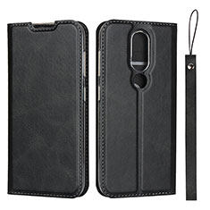 Funda de Cuero Cartera con Soporte Carcasa L01 para Nokia 4.2 Negro