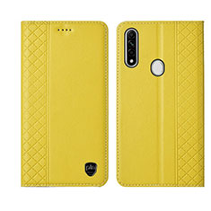 Funda de Cuero Cartera con Soporte Carcasa L01 para Oppo A31 Amarillo