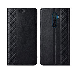 Funda de Cuero Cartera con Soporte Carcasa L01 para Oppo Reno Ace Negro