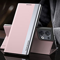 Funda de Cuero Cartera con Soporte Carcasa L01 para Oppo Reno8 Pro 5G Rosa