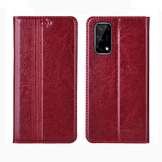 Funda de Cuero Cartera con Soporte Carcasa L01 para Realme Narzo 30 Pro 5G Rojo