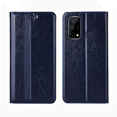 Funda de Cuero Cartera con Soporte Carcasa L01 para Realme Q2 5G Azul Real