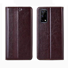 Funda de Cuero Cartera con Soporte Carcasa L01 para Realme Q2 5G Marron