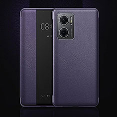 Funda de Cuero Cartera con Soporte Carcasa L01 para Realme V23 5G Morado