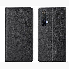 Funda de Cuero Cartera con Soporte Carcasa L01 para Realme X50t 5G Negro