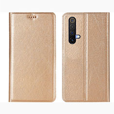 Funda de Cuero Cartera con Soporte Carcasa L01 para Realme X50t 5G Oro