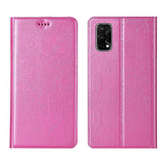 Funda de Cuero Cartera con Soporte Carcasa L01 para Realme X7 5G Rosa