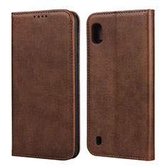 Funda de Cuero Cartera con Soporte Carcasa L01 para Samsung Galaxy A10 Marron