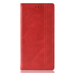 Funda de Cuero Cartera con Soporte Carcasa L01 para Samsung Galaxy A21s Rojo