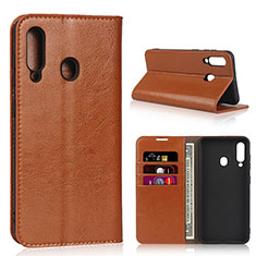 Funda de Cuero Cartera con Soporte Carcasa L01 para Samsung Galaxy A60 Naranja