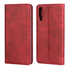 Funda de Cuero Cartera con Soporte Carcasa L01 para Samsung Galaxy A70S Rojo