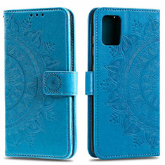 Funda de Cuero Cartera con Soporte Carcasa L01 para Samsung Galaxy A71 5G Azul Cielo