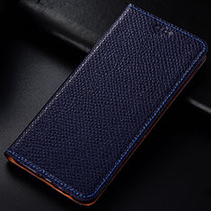 Funda de Cuero Cartera con Soporte Carcasa L01 para Samsung Galaxy A81 Azul