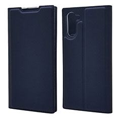 Funda de Cuero Cartera con Soporte Carcasa L01 para Samsung Galaxy Note 10 Azul