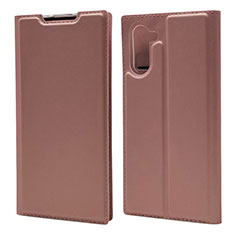 Funda de Cuero Cartera con Soporte Carcasa L01 para Samsung Galaxy Note 10 Oro Rosa