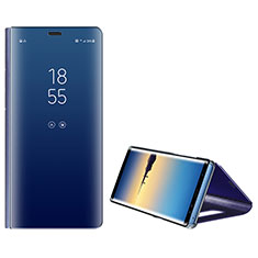 Funda de Cuero Cartera con Soporte Carcasa L01 para Samsung Galaxy Note 8 Azul
