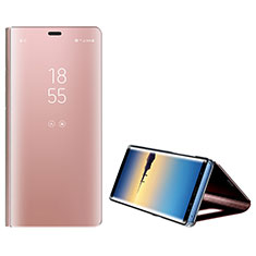 Funda de Cuero Cartera con Soporte Carcasa L01 para Samsung Galaxy Note 8 Duos N950F Oro Rosa