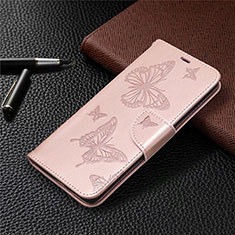 Funda de Cuero Cartera con Soporte Carcasa L01 para Samsung Galaxy S20 FE 4G Oro Rosa