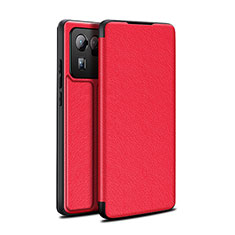 Funda de Cuero Cartera con Soporte Carcasa L01 para Xiaomi Mi 11 Ultra 5G Rojo